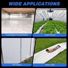 16mil White Crawl Space Vapor Barrier 16mil White Crawl Space Vapor Barrier